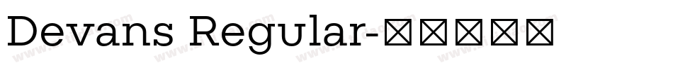 Devans Regular字体转换